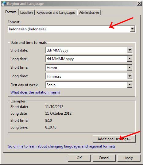 Setting Currency di Excel