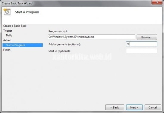 Membuat Auto Shut Down di Windows 7 Tanpa Software