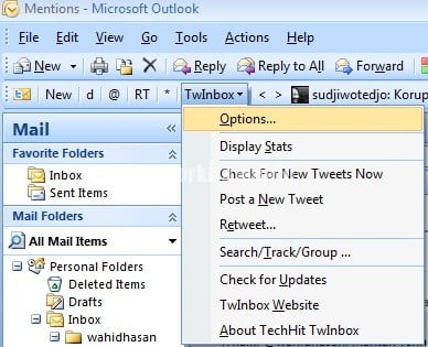 TwInbox Ngetuit dari Outlook