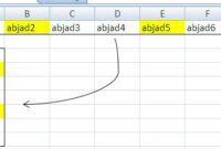 baris ke kolom excel