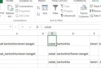 pecah kata dalam kalimat excel